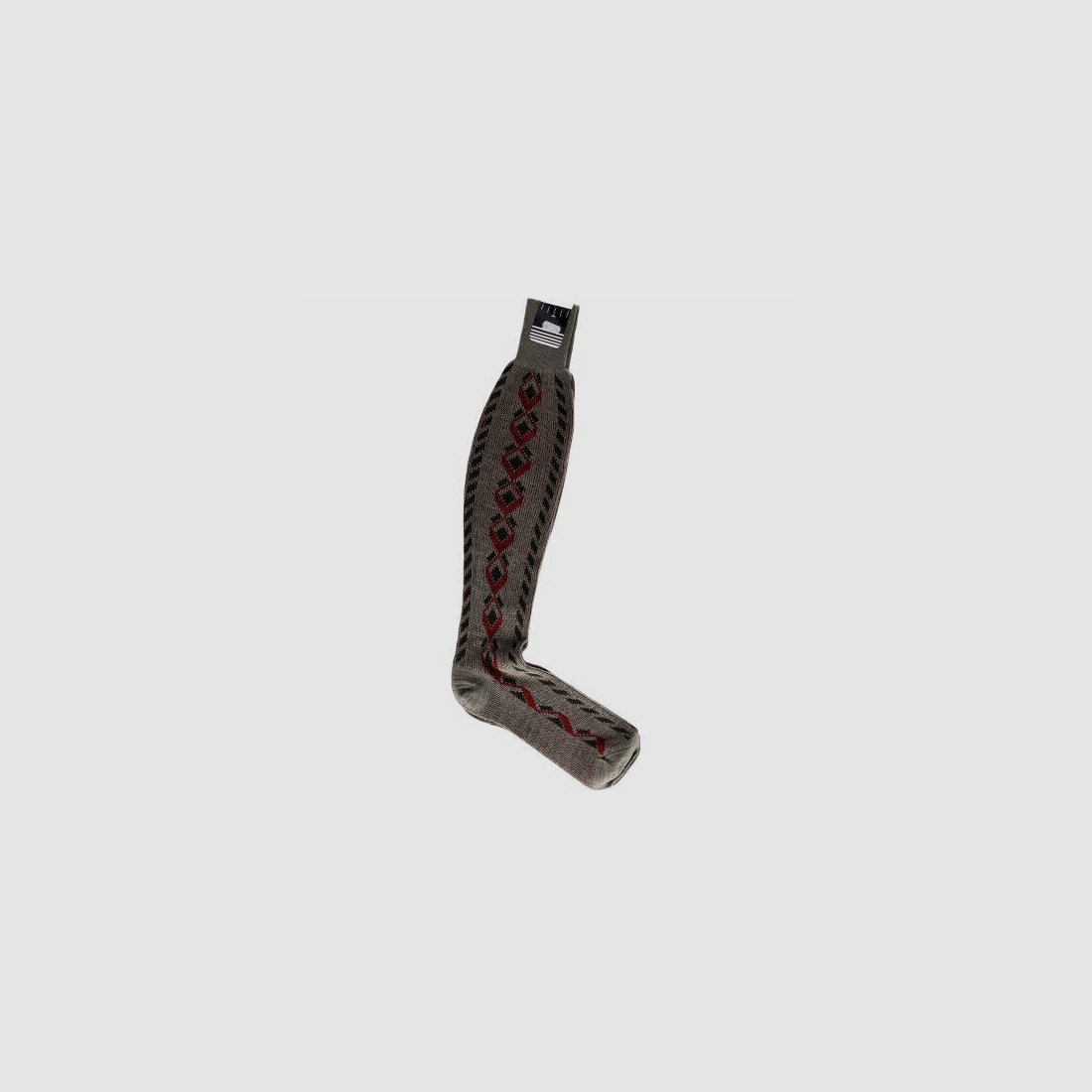Karcher + Lessle Kniestrümpfe Strick oliv/weinrot UK 11,5 / 43