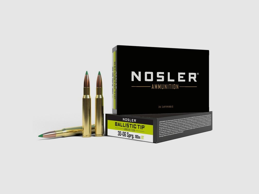 Munitions Nosler cal. 30-06 – Ballistic Tip 180gr