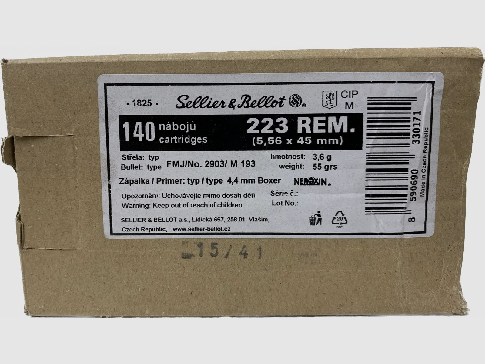 S&B .223 Rem FMJ 55 grs