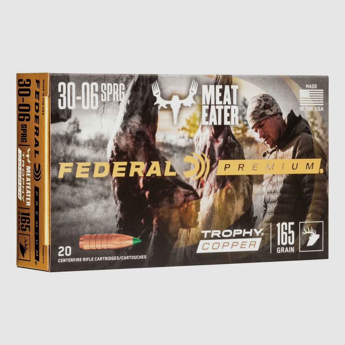 .30-06 Spr. Trophy Copper sin plomo 10,7g/165grs. Munición Federal