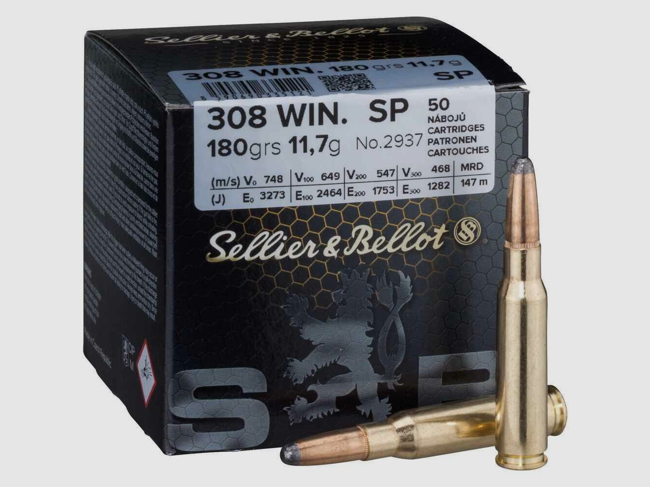 Sellier & Bellot S&B SP 180 gr - 50Stk