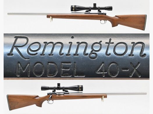 REMINGTON Modell 40-X EL - Büchse im Kal .308 Win. mit LEUPOLD BR ZF 24x40 AO & Schwenkmontage