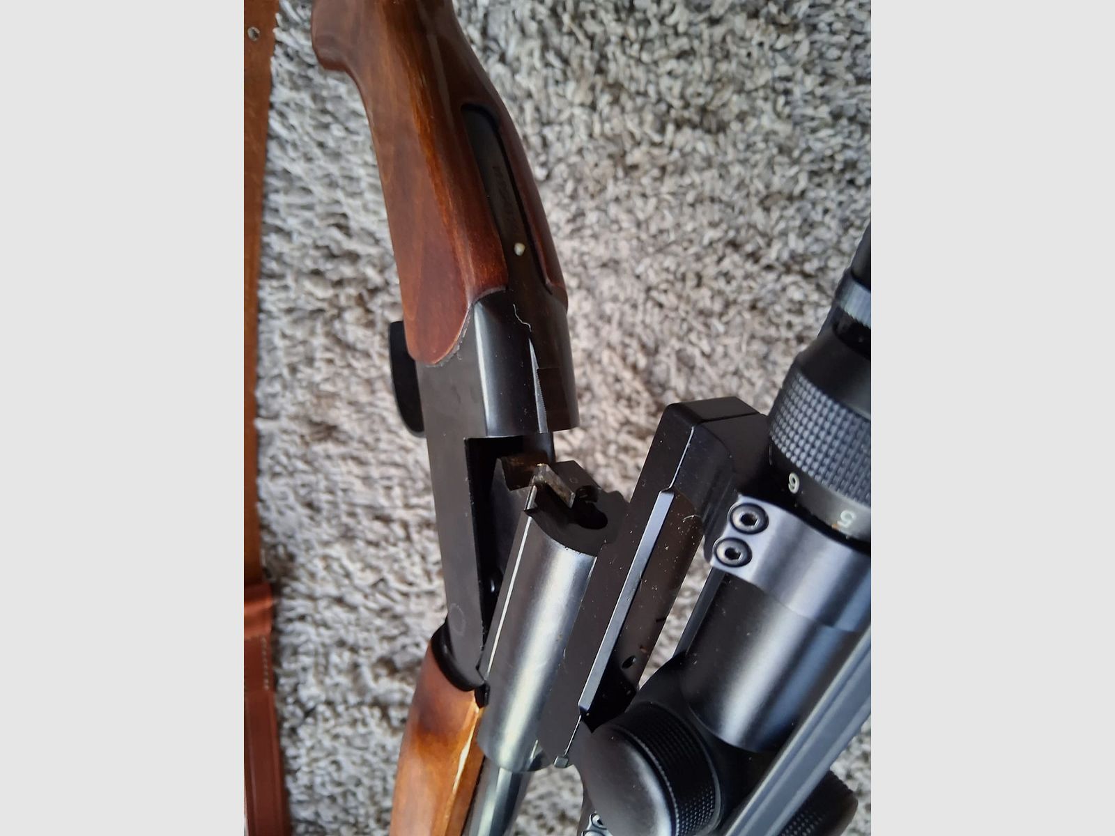 Langwaffe Baikal Kipplaufbüchse 222 Rem. mit Zielfernrohr 3-9x40