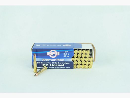 PPU .22 Hornet TM 45 Gr
