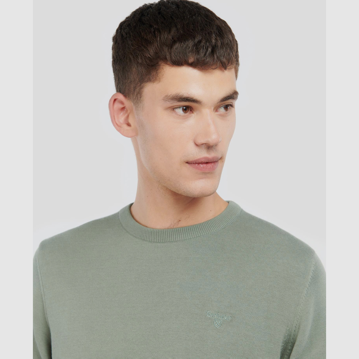 BARBOUR Pullover Pima Cotton Agave Green