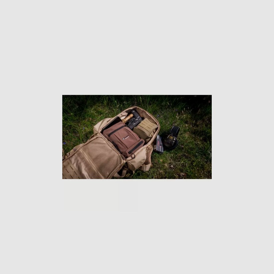 Tactical Backpack Beige BERGARA, image 3 of 12