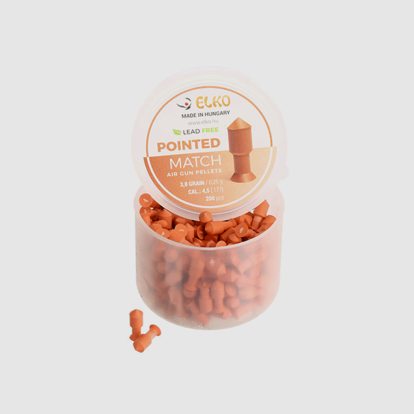 GESCHEITE DRUCKLUFTKUGELN – ELKO – SPITZ MATCH 3,8GR / 0,25g Kal. 4,5 (.177) 200 STK