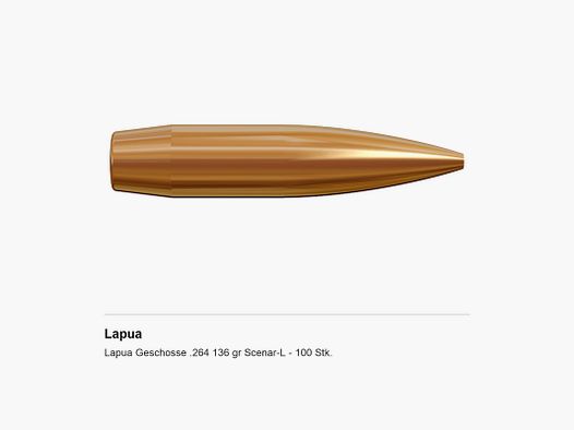 Lapua Projectiles .264 136 gr Scenar-L – 100 pcs.