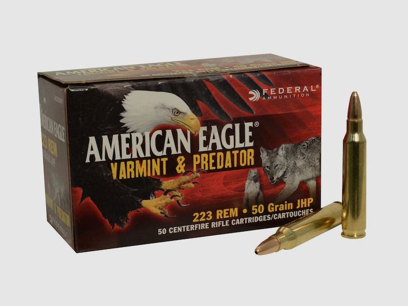 Federal American Eagle Varmint & Predator .223 Rem. 50GR JHP 50 cartucce