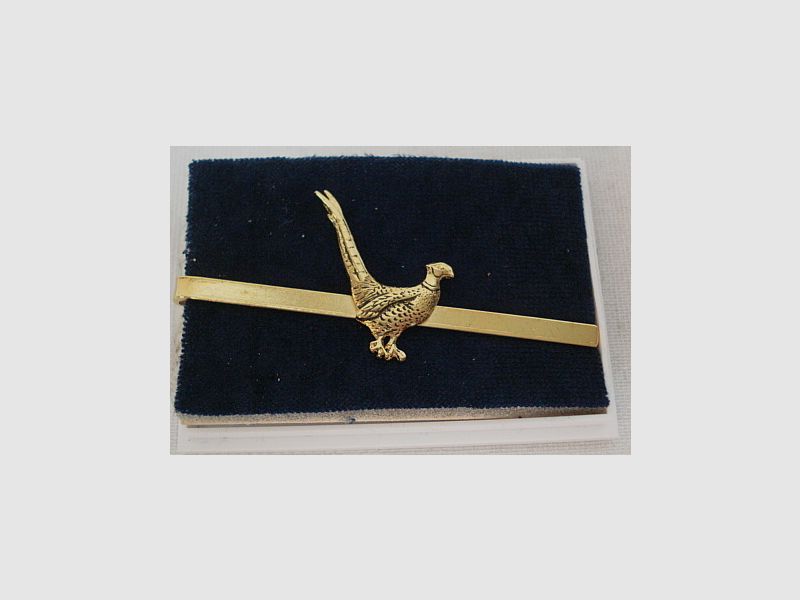 Krawattenschieber Fasan gold -