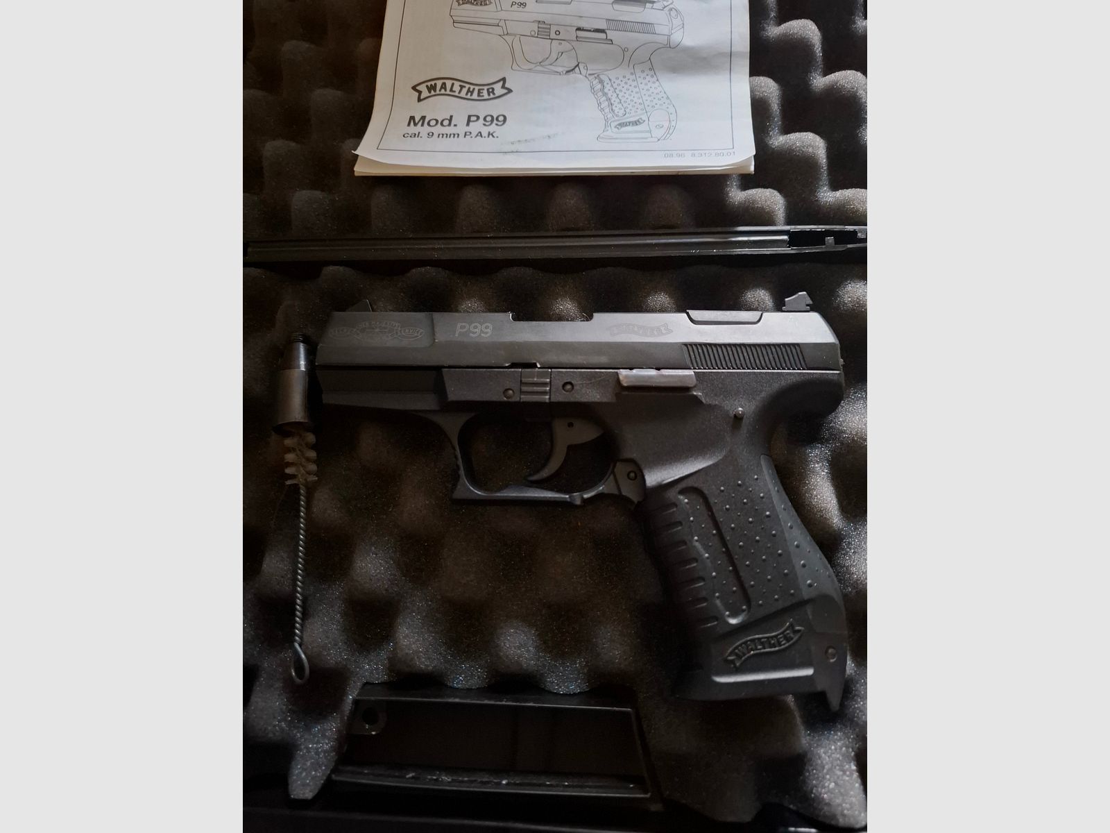 Walther P99 PTB 637 9mm P.A.K. plus pepper cartridges