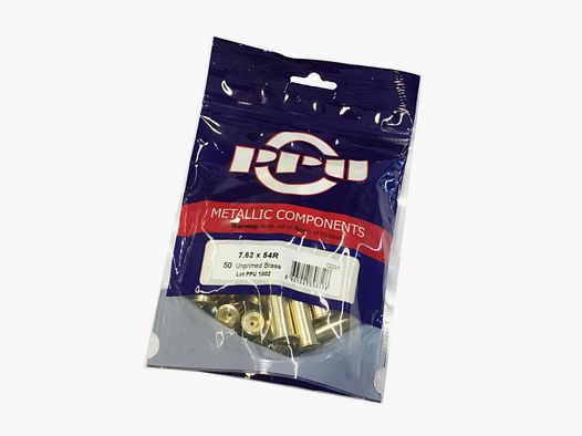 PPU PRVI PARTIZAN Hülsen Kal.7.62x39 Packung mit 50 nicht gezündeten Hülsen