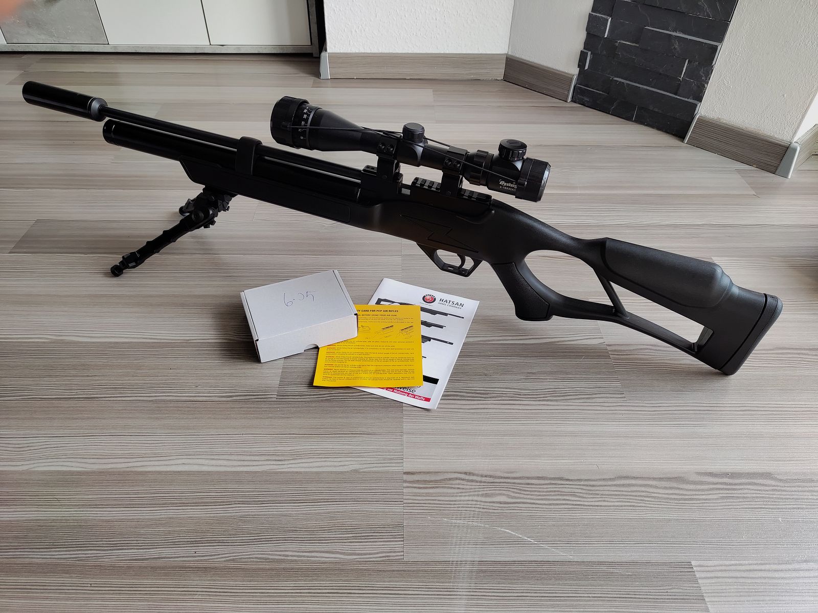 Fucile ad aria compressa Hatsan Flash calibro .25/6,35mm fino a 54 Joule!