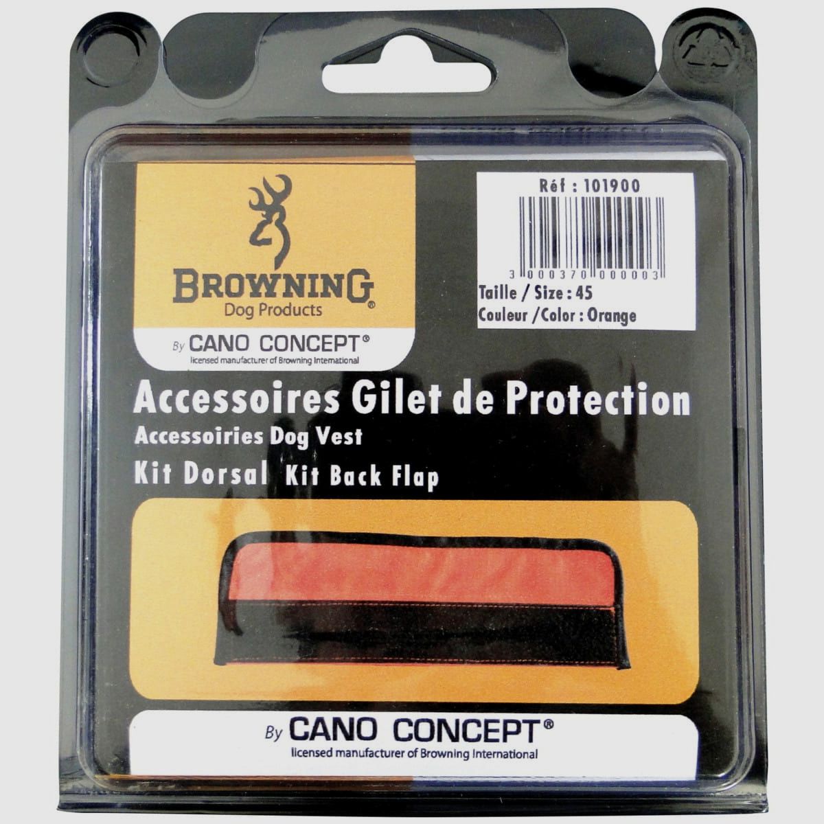 Extension de la languette arrière - pour gilet de protection pour chien Browning