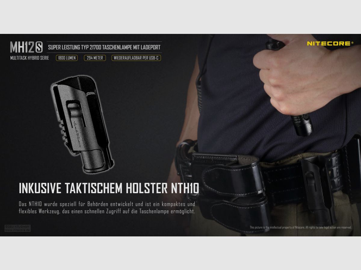 Nitecore MH12S Taschenlampe 1800 Lumen