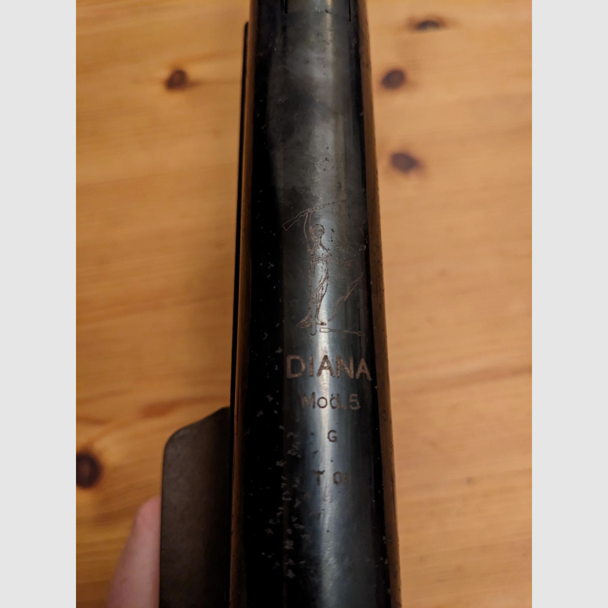 Diana luchtpistool model 5 G pistool kal. 4,5mm diabolo knikker