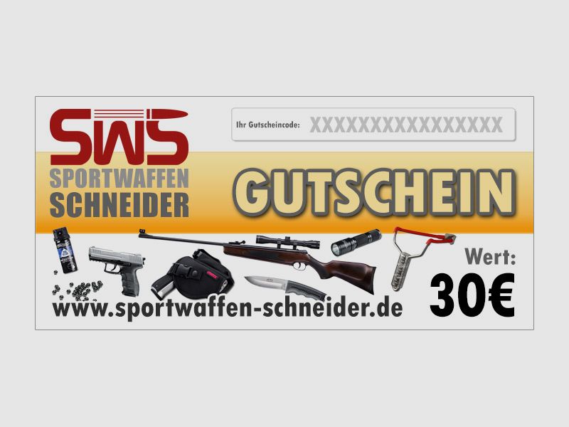 Gutschein a 30,- Euro