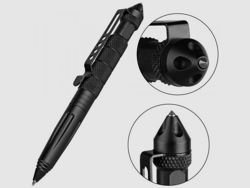 TACTICAL PEN - KUGELSCHREIBER UND KUBOTAN - SCHWARZ