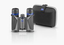 Binoculares ZEISS Terra ED Pocket 8x25 con correa y funda negro-gris
