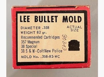 Lee Bullet Mold .358 82gr #.358-82-WC