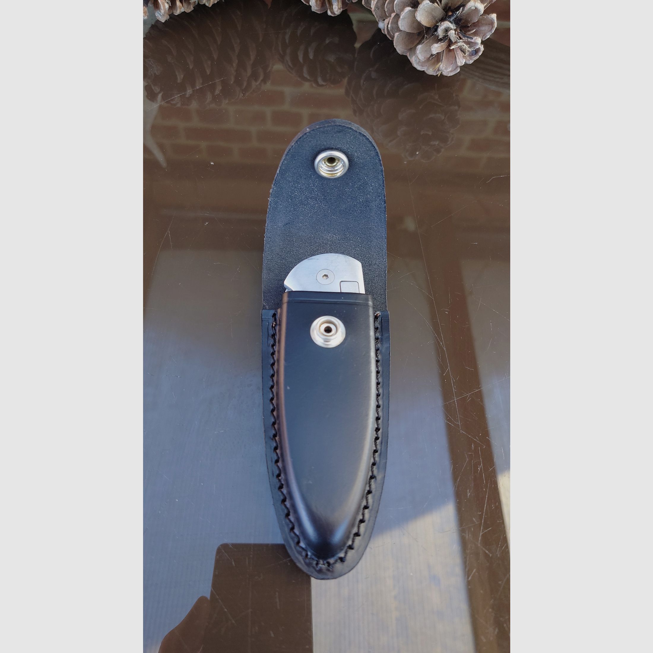 Speedlock I 2.0 Wüsteneisenholz con funda de cuero Böker Negro NUEVO Springer
