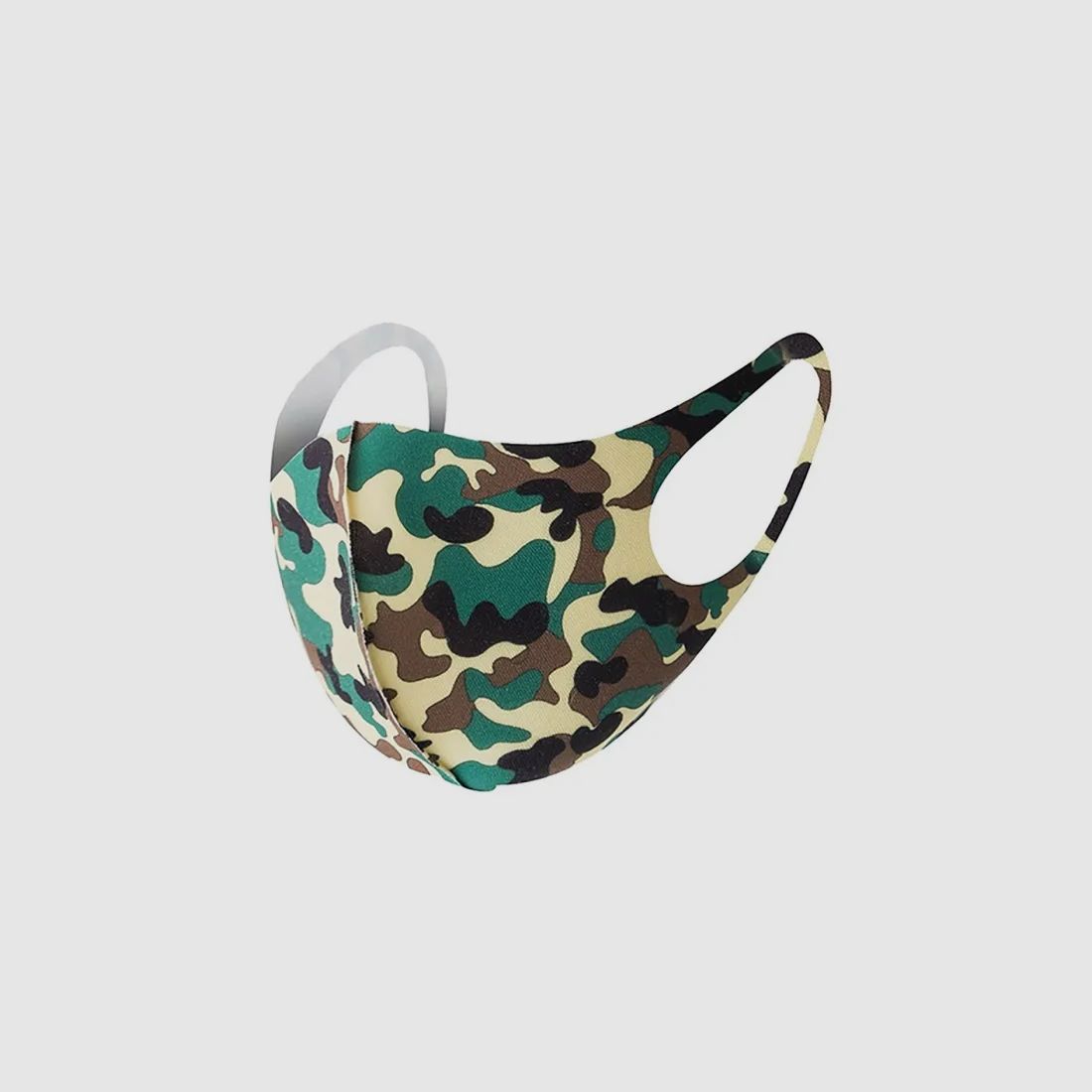 Copertura bocca-naso / Maschera comunitaria - Camouflage Verde - per lei e per lui