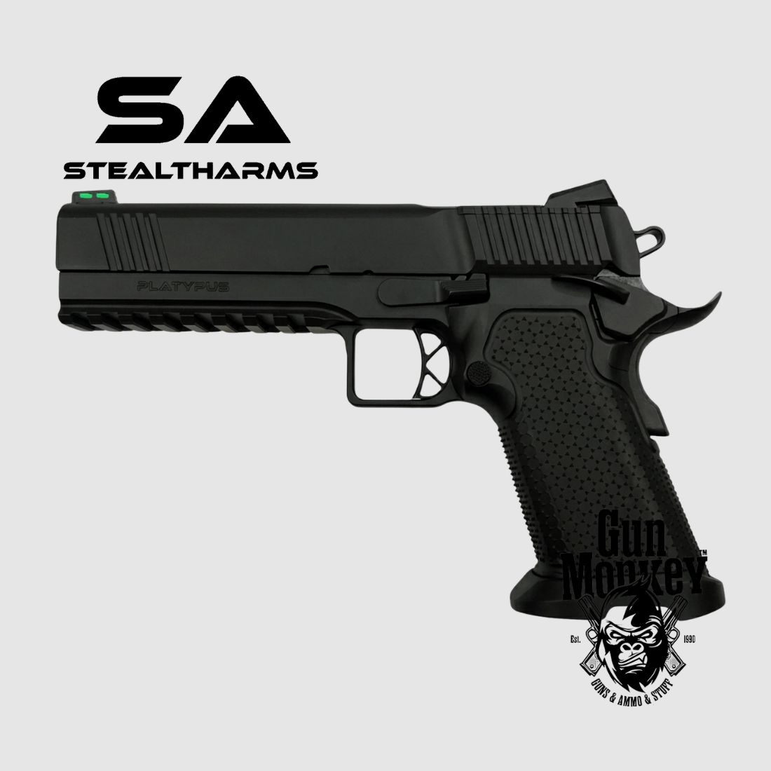 Pistola Stealth Arms 1911 Platypus 5", color negro, cal. 9x19mm, imagen 2 de 2