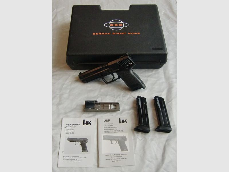 HECKLER & KOCH, MOD. USP EXPERT, Kal. .45 AUTO, IM KOFFER MIT ZUBEHÖR, GEBRAUCHTWAFFE AUS 1. HAND!!!
