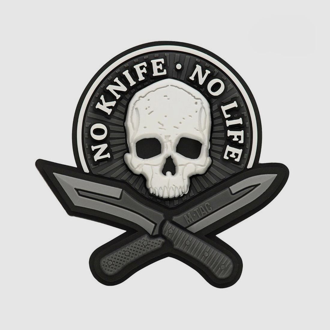 M-Tac 3D PVC Patch Pas de couteau, pas de vie Noir