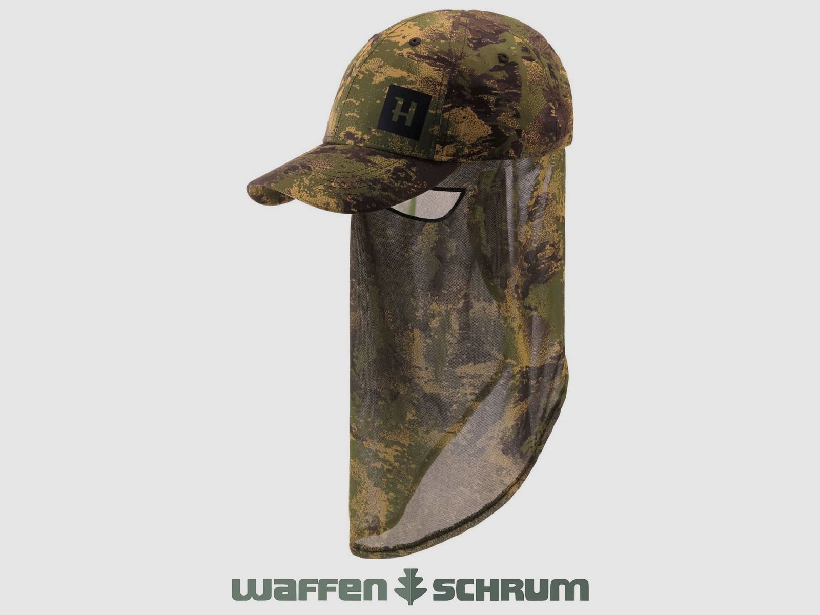Härkila Cap Deer Stalker mit Tarnnetz Forest green