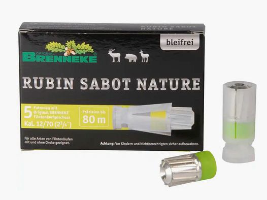Brenneke 2004952 12/70 Rubinsabot nat. 12/70 19g 293grs 5 pièces