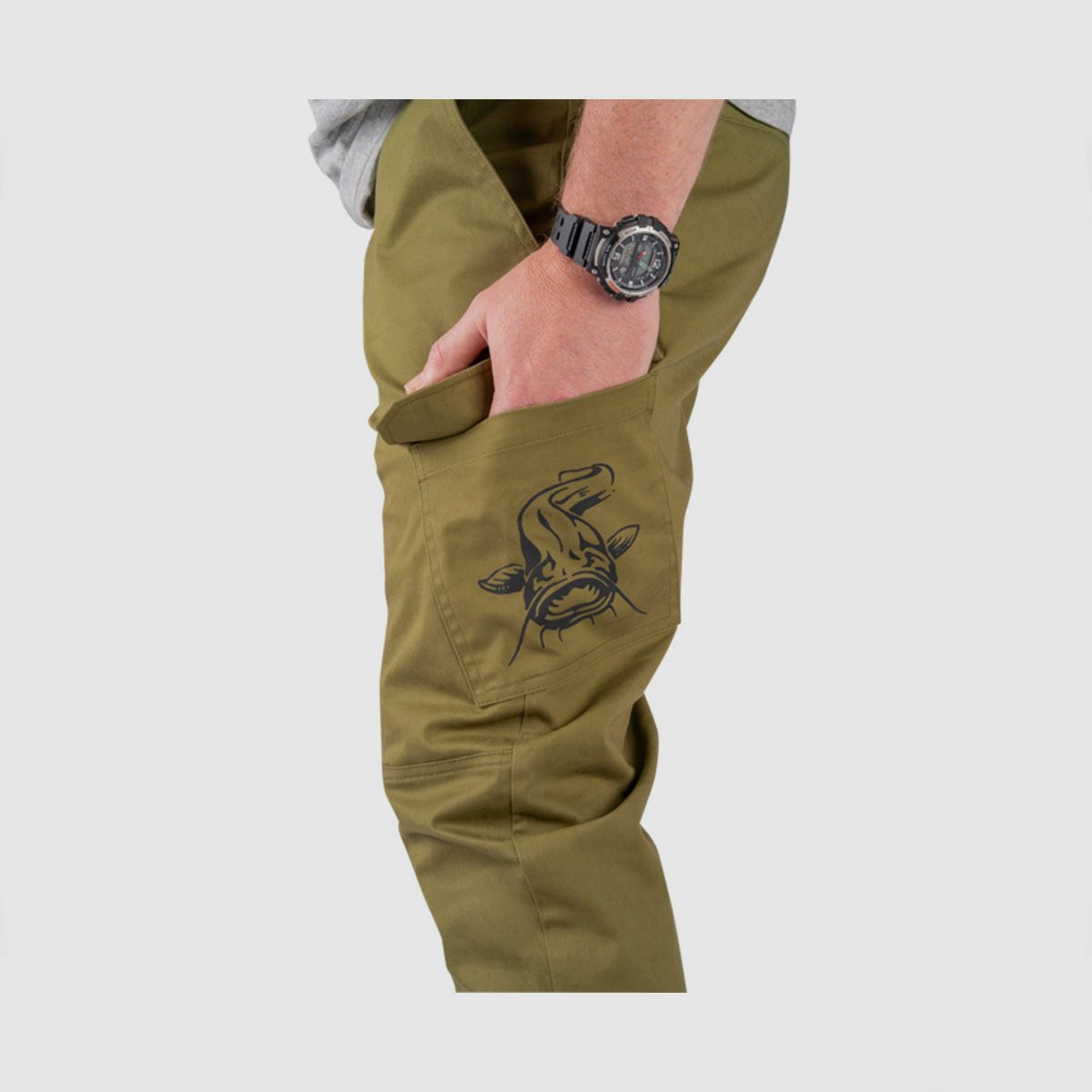 PANTALONE – BLACK CAT – SPODNIE CARGO Oliwkowe, zdjęcie 5 z 6