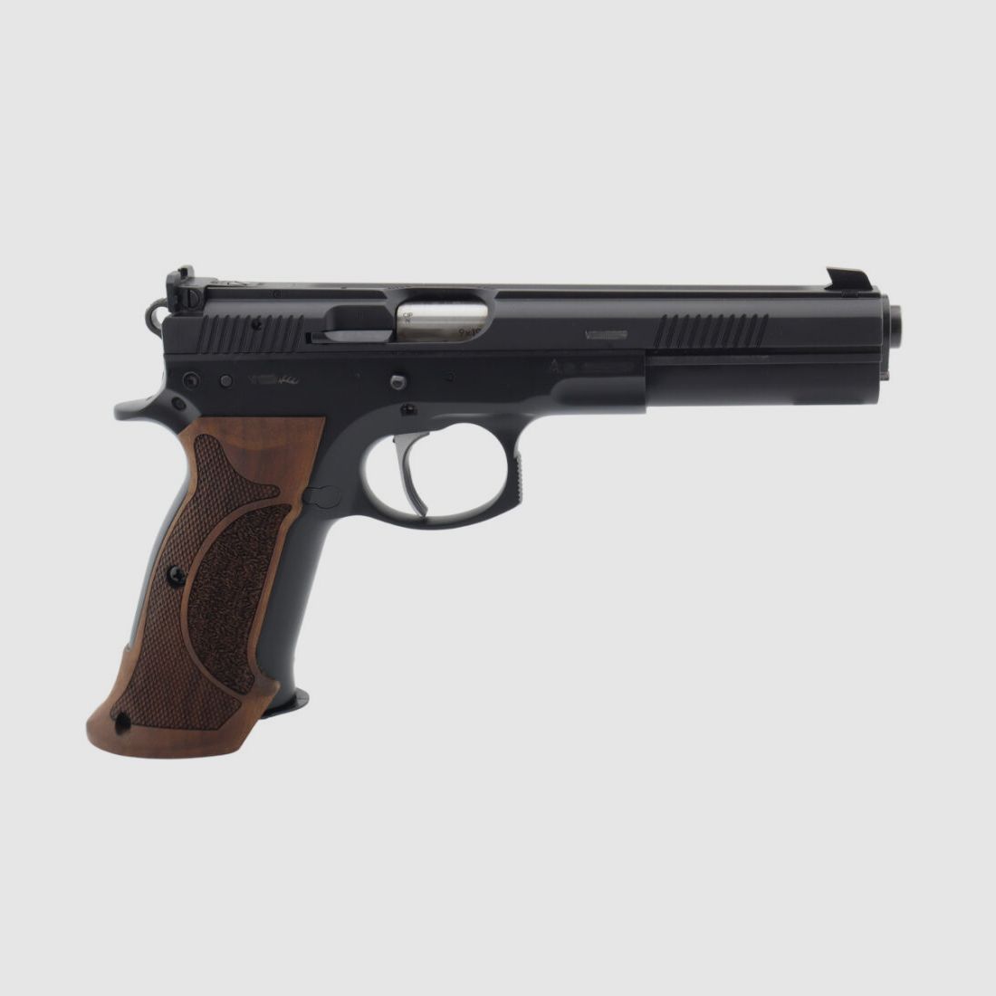 Waffen Oschatz Sport II SA 6" Longslide Matchpistole Nussbaum Matchgriff original von Waffen-Oschatz Stuttgart CZ75
