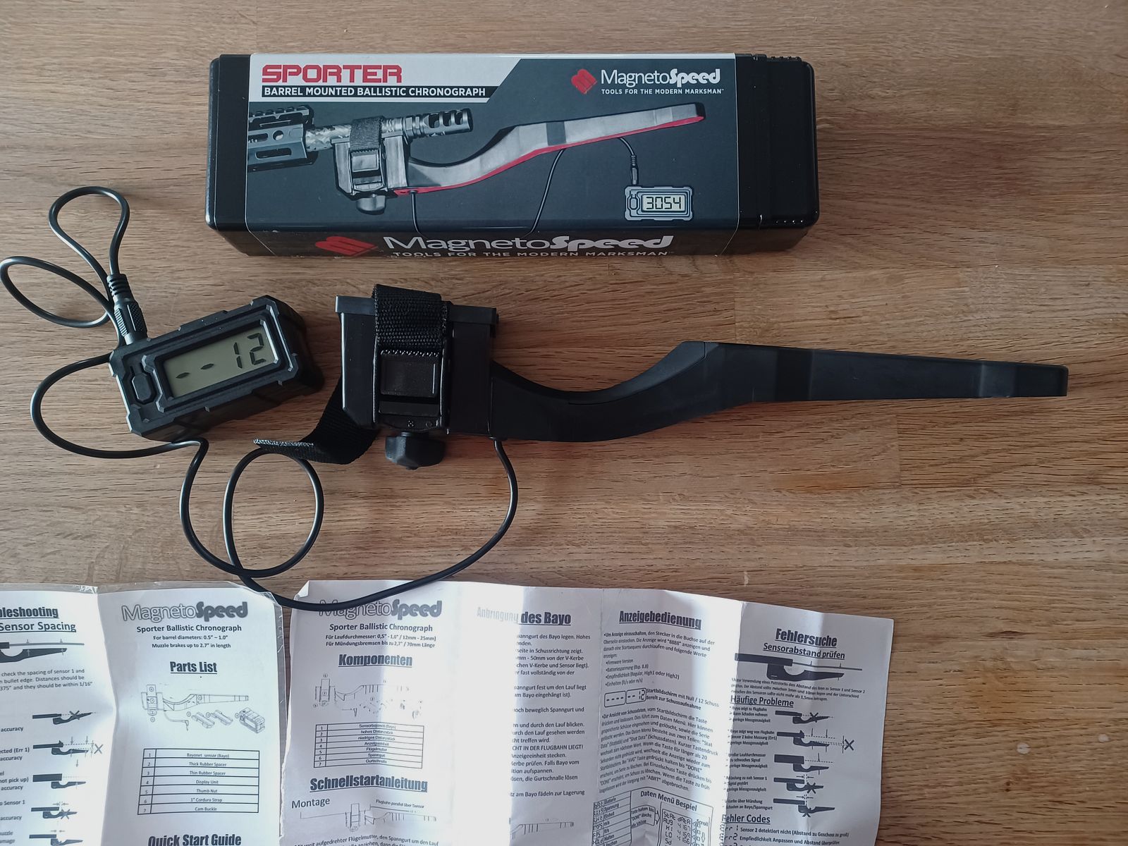 MagnetoSpeed Sporter, Mündungsgeschwindigkeitsmesser (kein Labradar, Garmin)