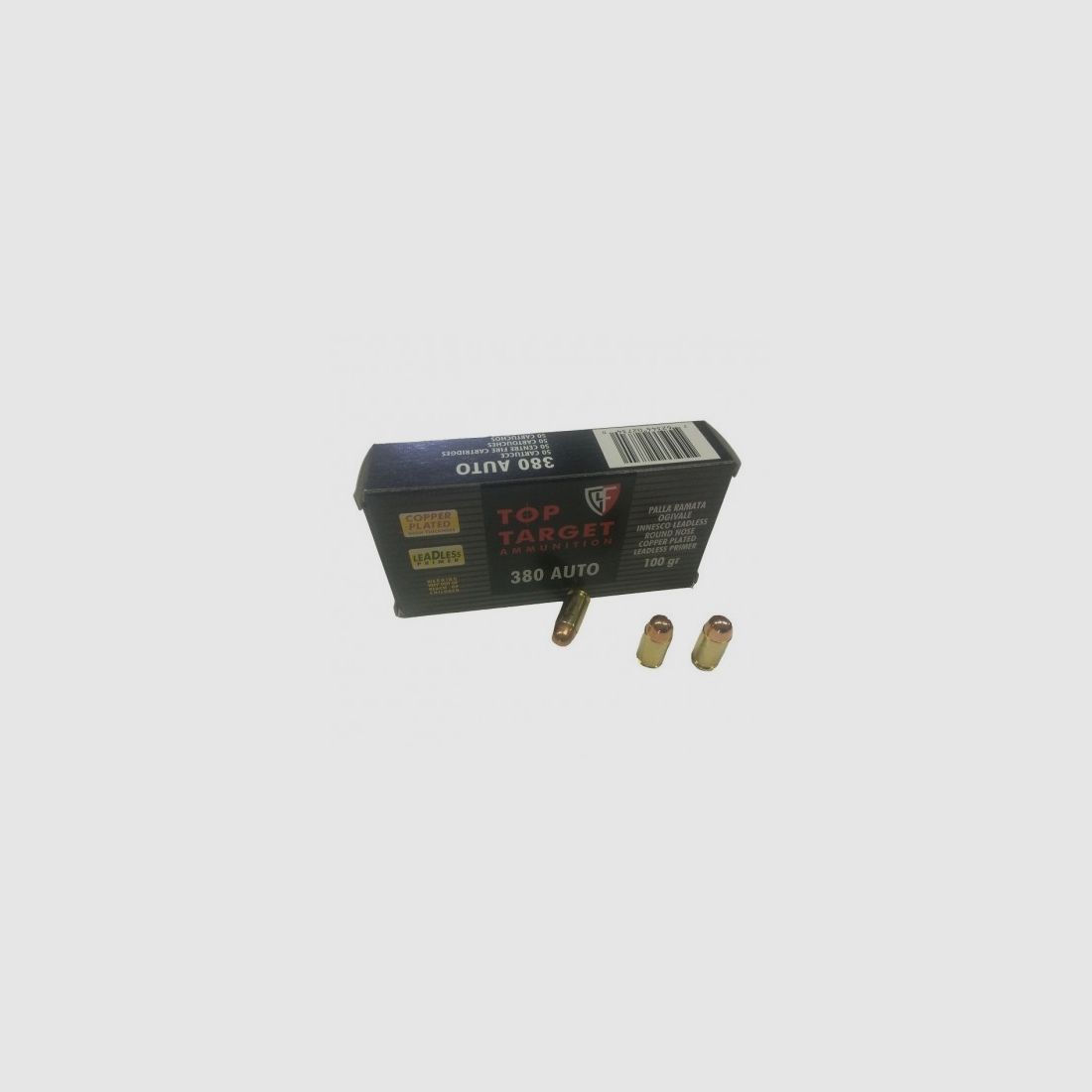 FIOCCHI Munition Kal.380 AUTO RNCP 100gr. Packung 50 Stück.