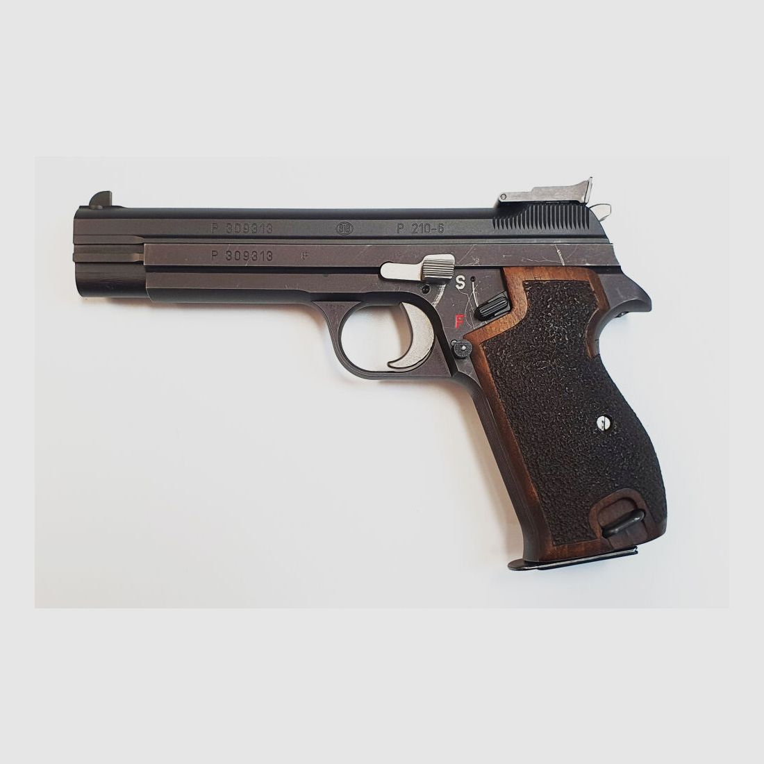 SIG Pistole HÄMMERLI SIG P210-6 im Kaliber 9mmLuger inkl. Reservemagazin Nill Griff, MADE IN SWITZERLAND, Bild 3 von 10