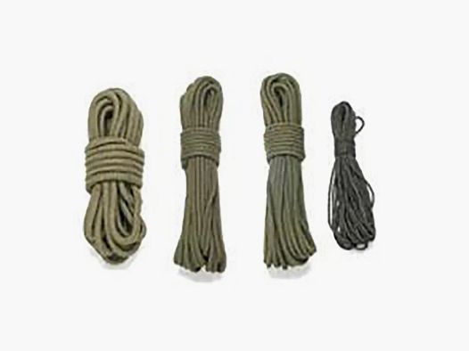 Seil, oliv, 5 mm, 15 Meter Material: 100% Nylon 0,40 €/m *** Achtung: Kein Kletterseil ! ***