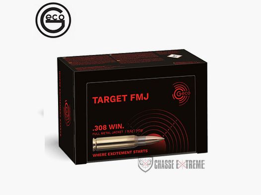 50 patronen GECO kal. 308 Win 147gr Target FMJ