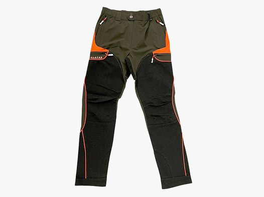 Grüner Stretch-Hose mit Orange