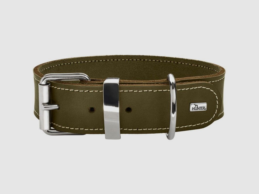 Hunter collar Aalborg Special leather / olive