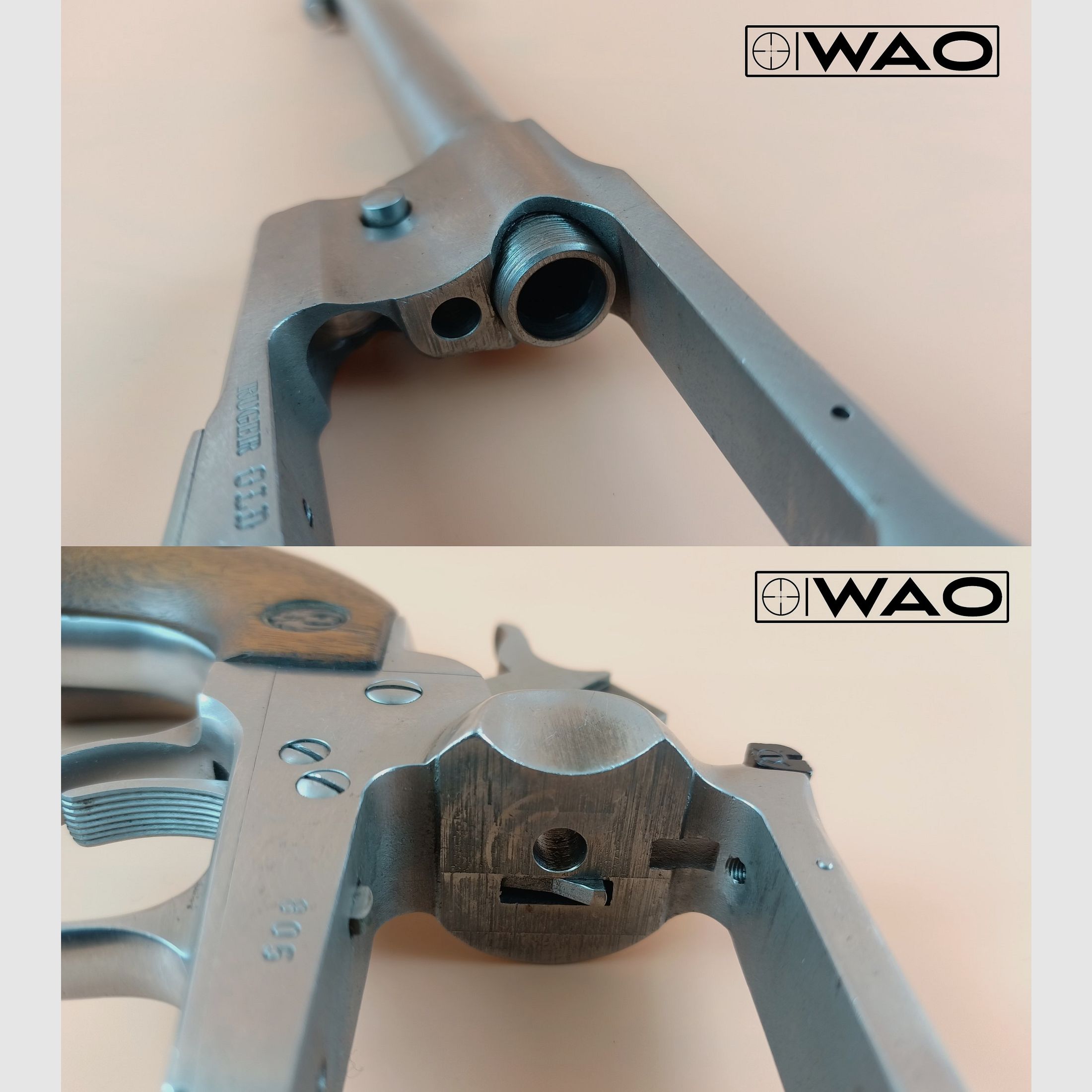 Perkussions-Revolver Sturm, Ruger & Co. Old Army, Kal. .44(BlackPowder), Schwarzpulver BP *stainless - neue Pistons*