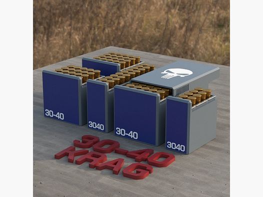 Filamelt caja de municiones / Ammo Box .30-40 Krag – caja de cartuchos para 50 disparos, fabricada en Alemania