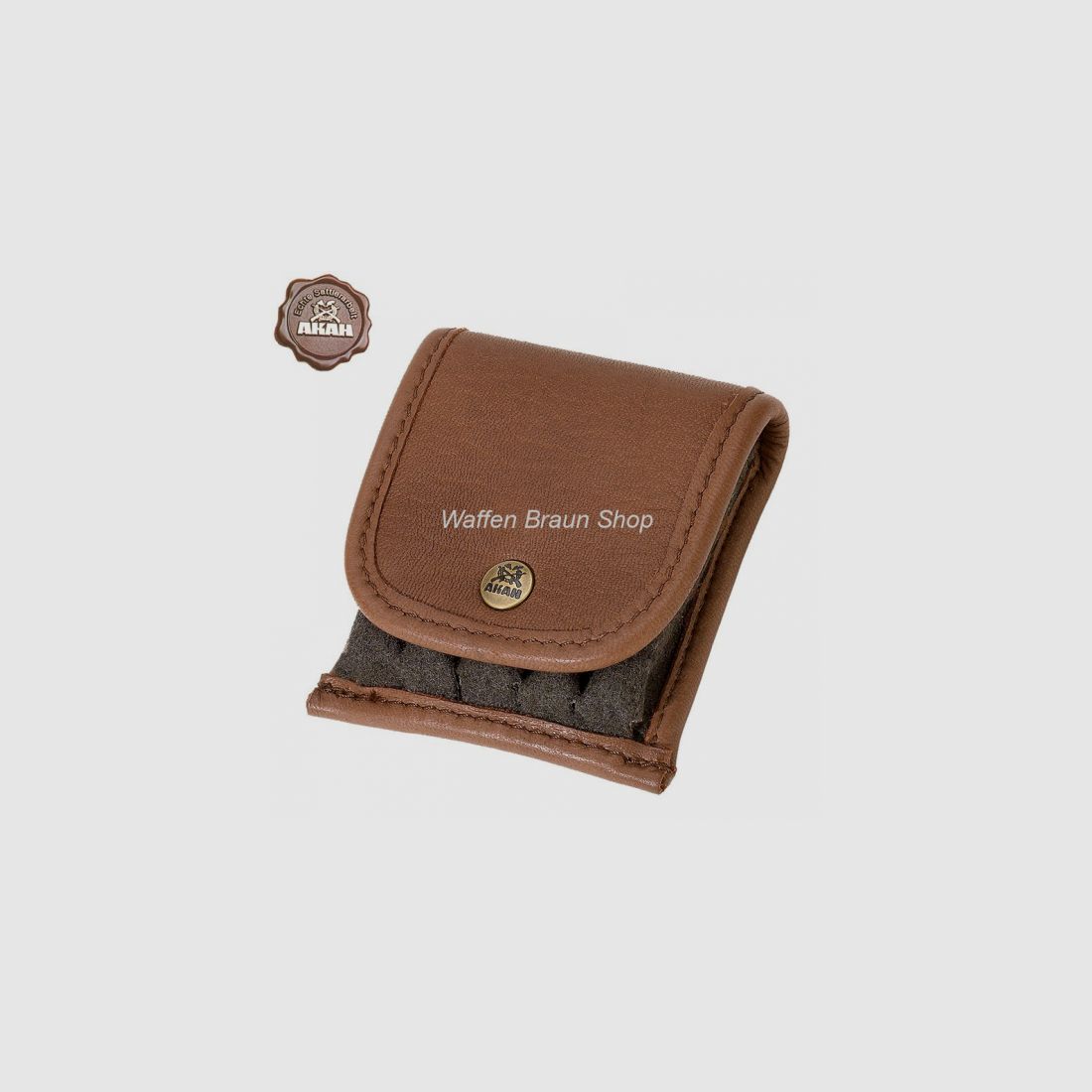 AKAH Patronenetui Elchleder mit Loden