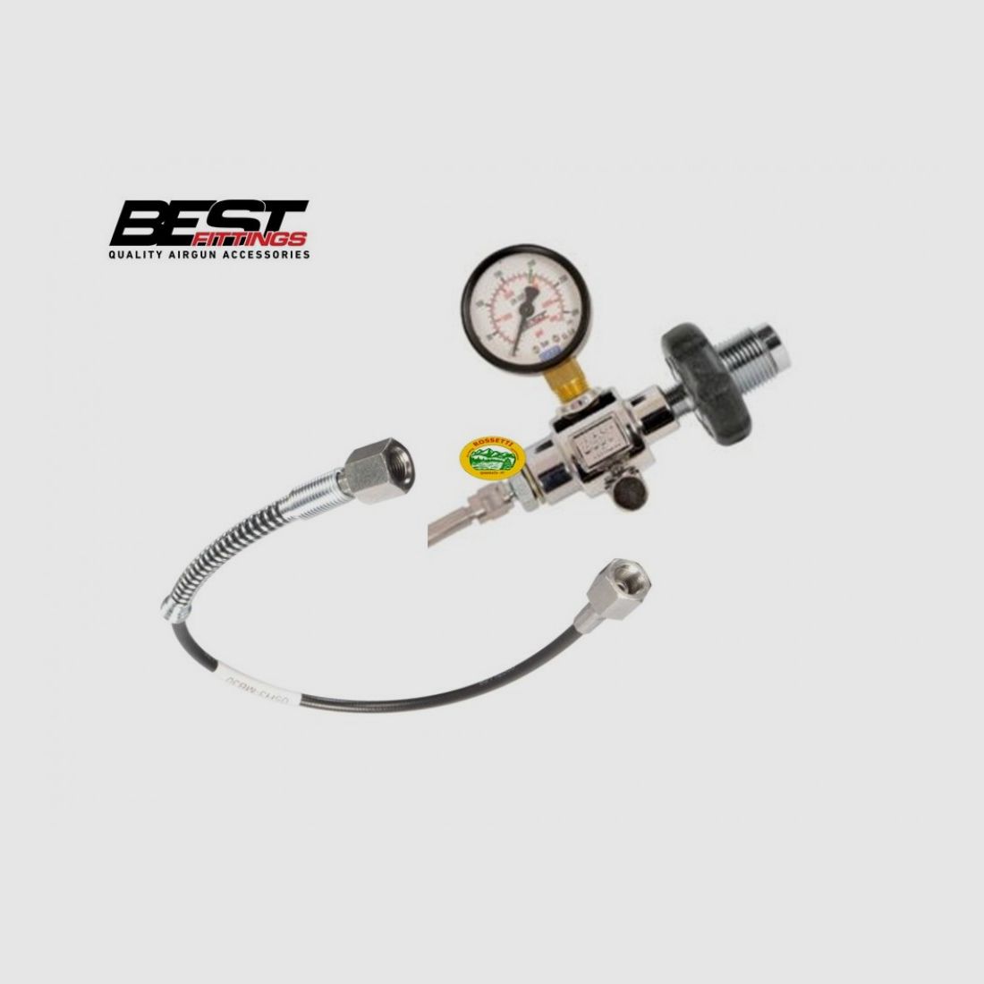 BEST FITTINGS Anschlusskit für Flasche mit Manometer und Schlauch