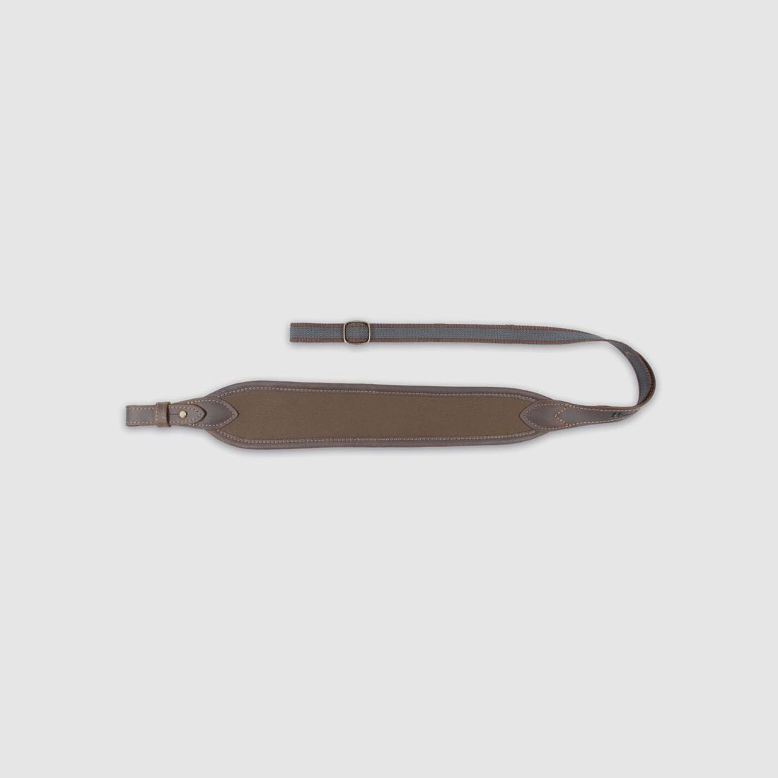 Gewehrriemen aus Neopren und Leder – Extra Breit – Braun