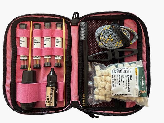 FLUNA TEC Field Care Set 9mm, Reinigungsset für Pistolen Pink
