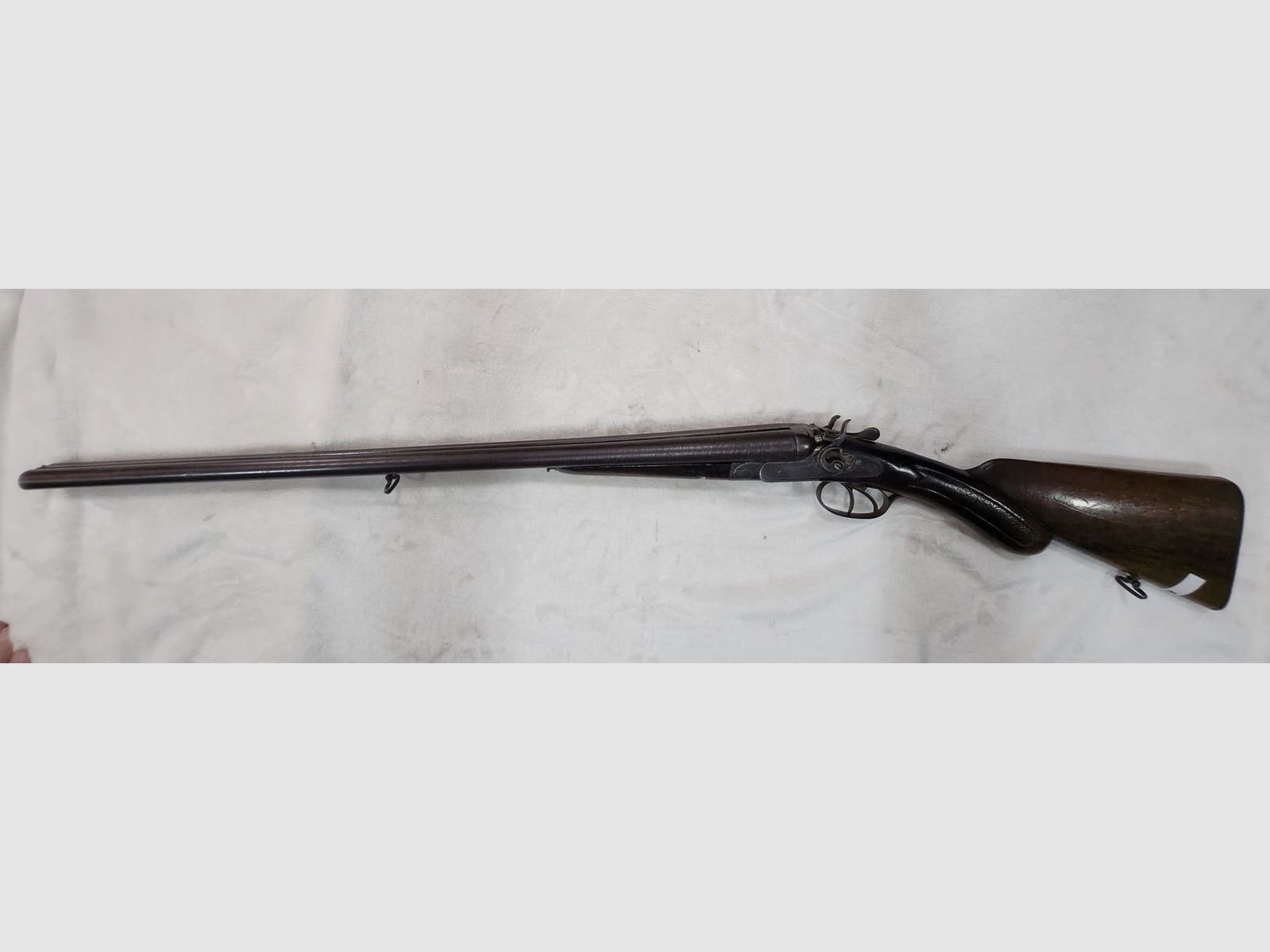 Fusil juxtaposé C/16 à canons entourés de fil métallique, image 1 sur 3