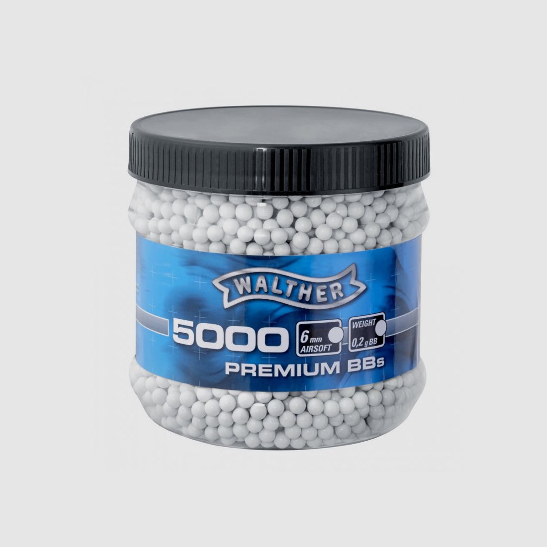 Flasche mit 5000 BBs 6mm Walther Weiß 0,20g