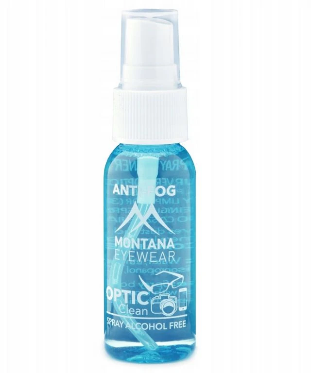Liquide antibuée contre la formation de buée sur les optiques, lunettes et masques, Montana 30 ml