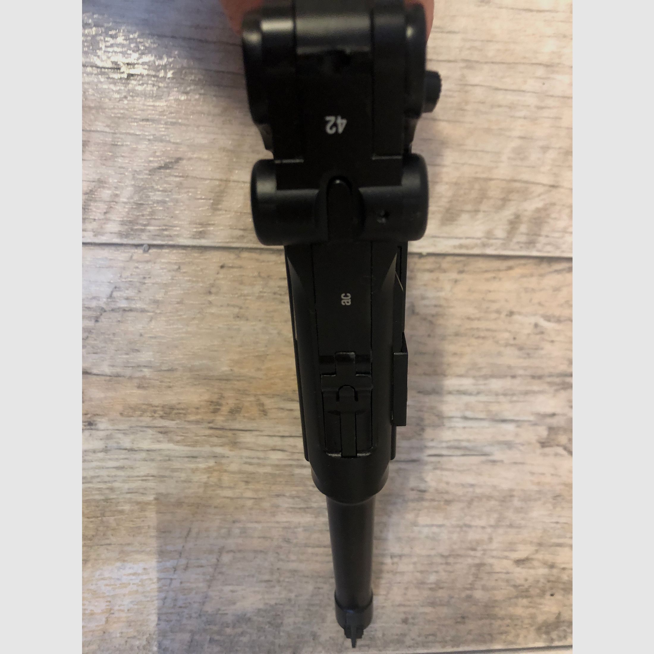 Legends air pistol P08 CO2, Parabellum pistol, 4.5 mm blowback, black, airgun